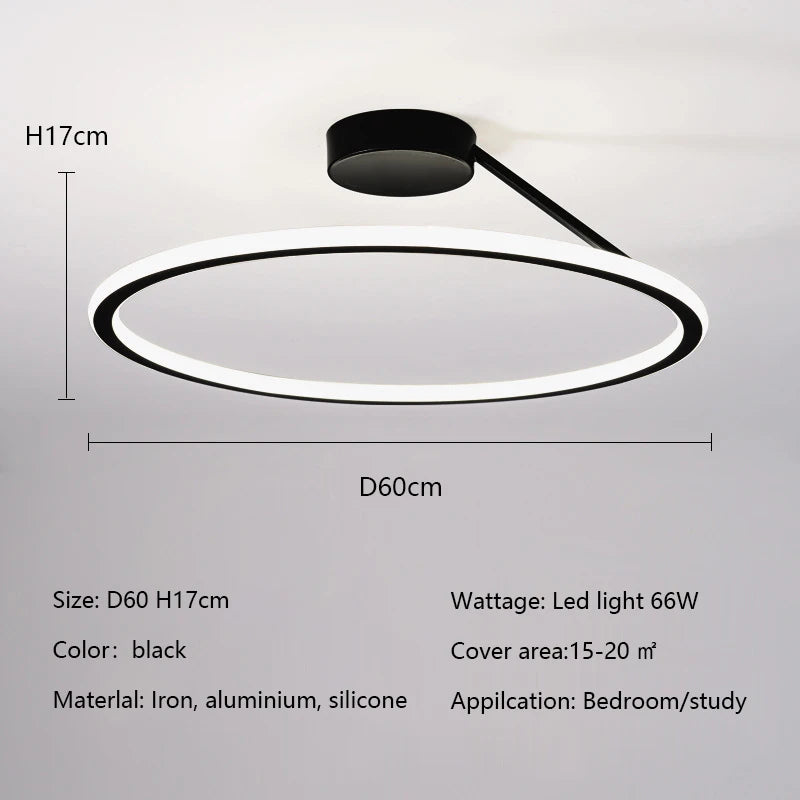 Simple Round Ring Ceiling Chandelier