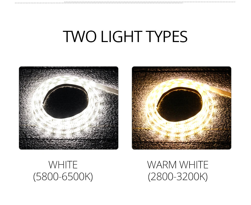 1-5m PIR Motion Sensor LED Strip Lights IP65 Waterproof DC 12V Diode