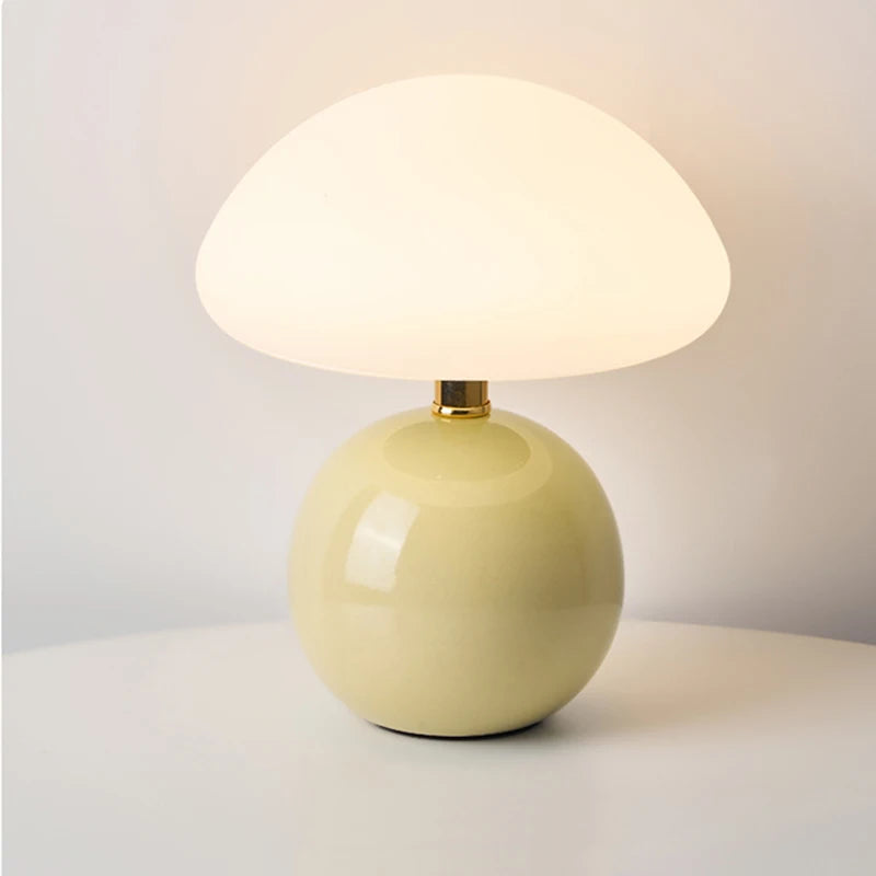 Ceramic Mushroom Bedside Table Lamp