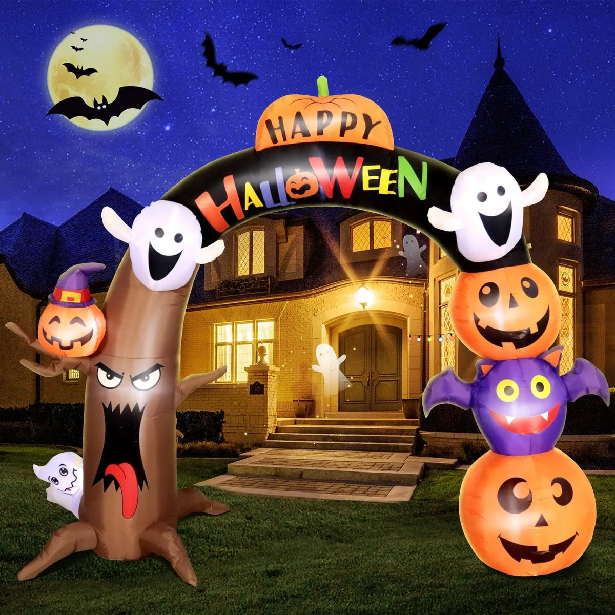 10 ft Inflatable Halloween Archway with LED