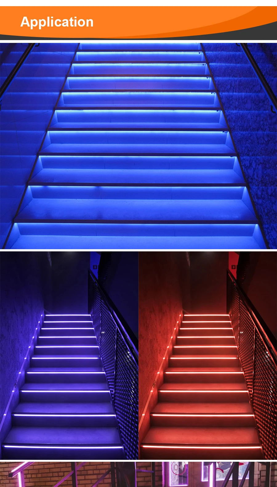 1-28 Steps Sensor LED Stair Light PIR Motion Sensor Stair Lighting COB