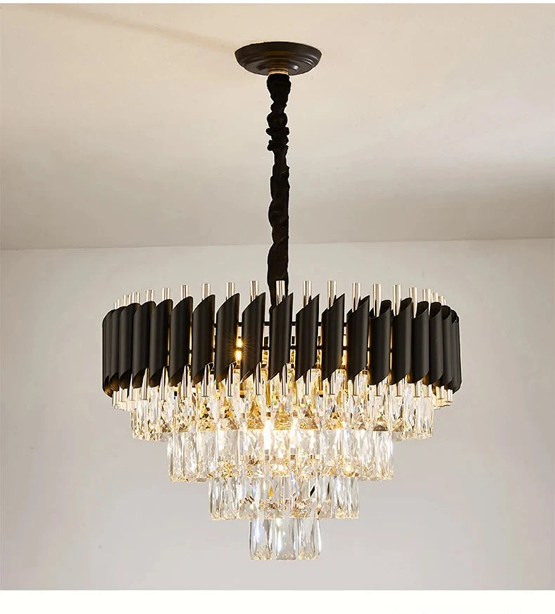 Luxury Crystal Ceiling Chandelier Lighting Modern Living Room Lights