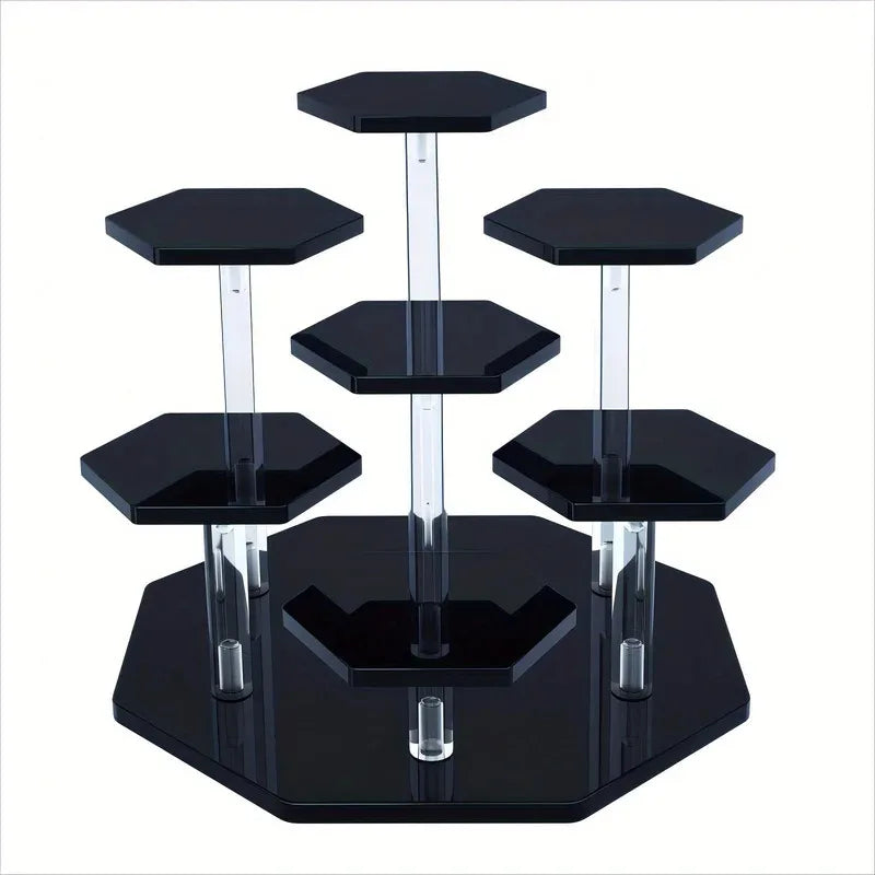 Hexagonal Acrylic Cosmetic Display Rack