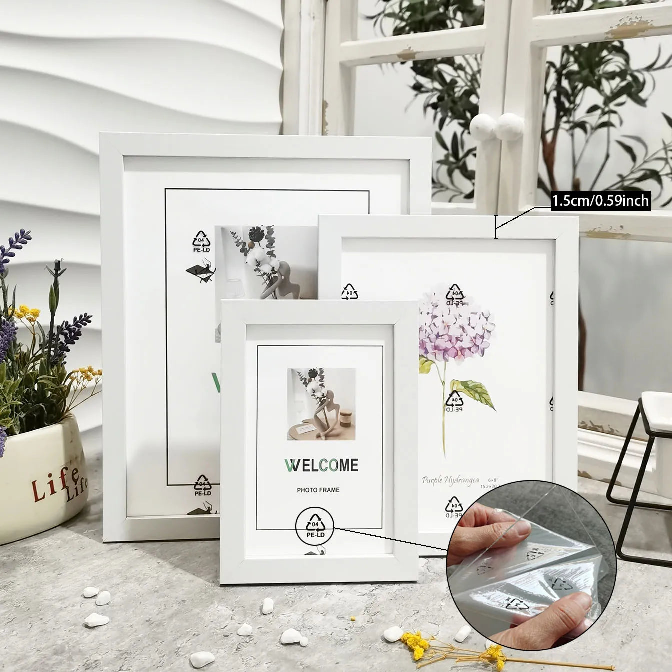 Wood Photo Frame Set of 4