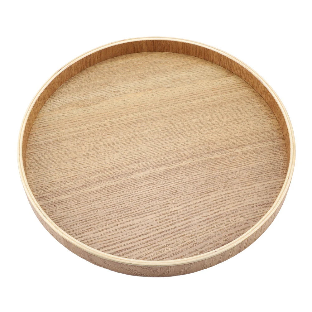 Round Wooden Serving Tray