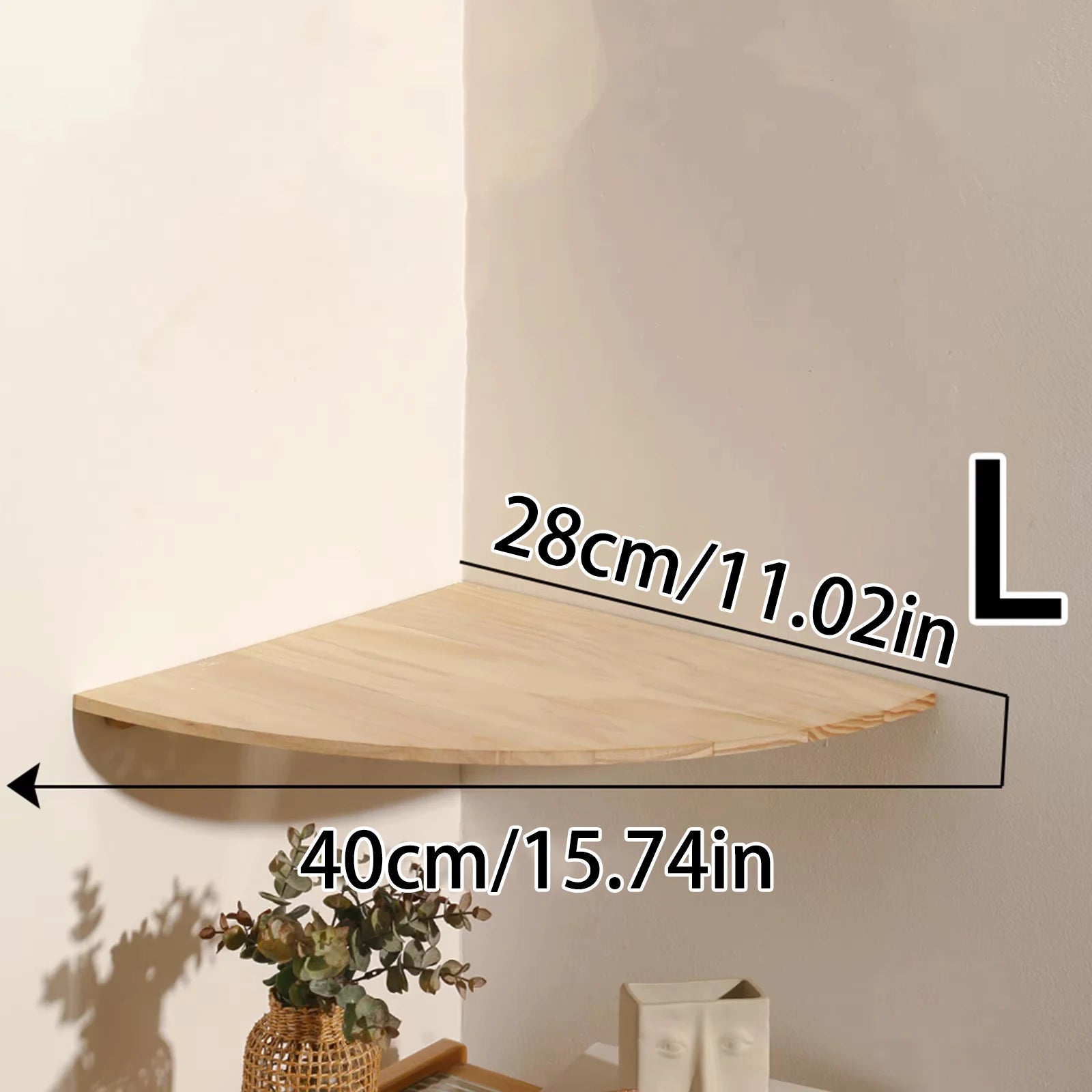 Scalloped Corner Floating Shelf