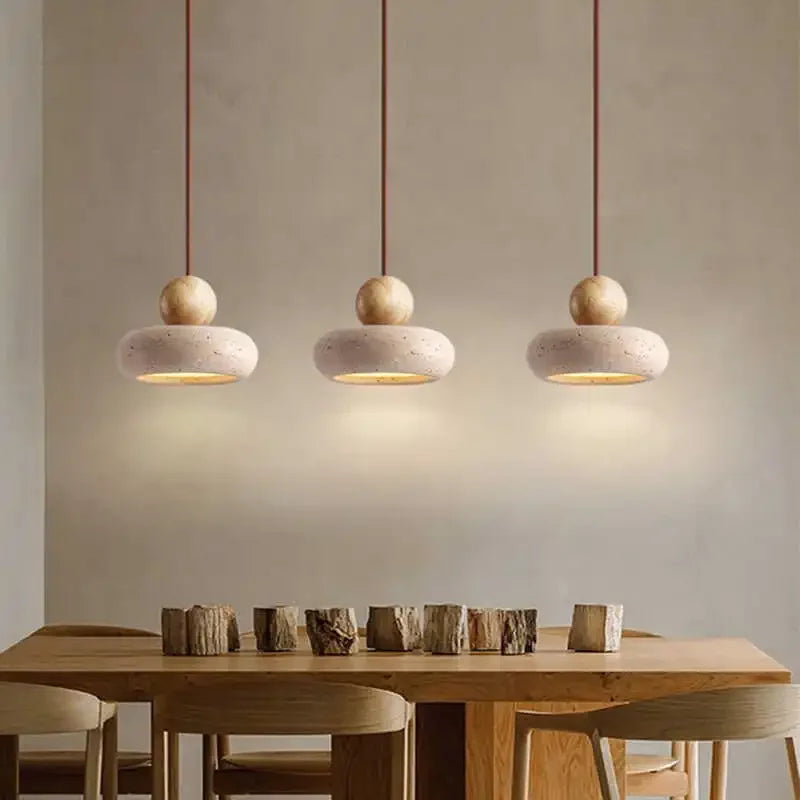 Vintage Natural Agate Stone Pendant Light