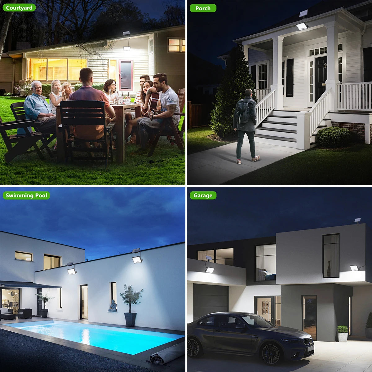 Solar Lights Outdoor with Motion Sensor Solar Flood Lights Waterproof
