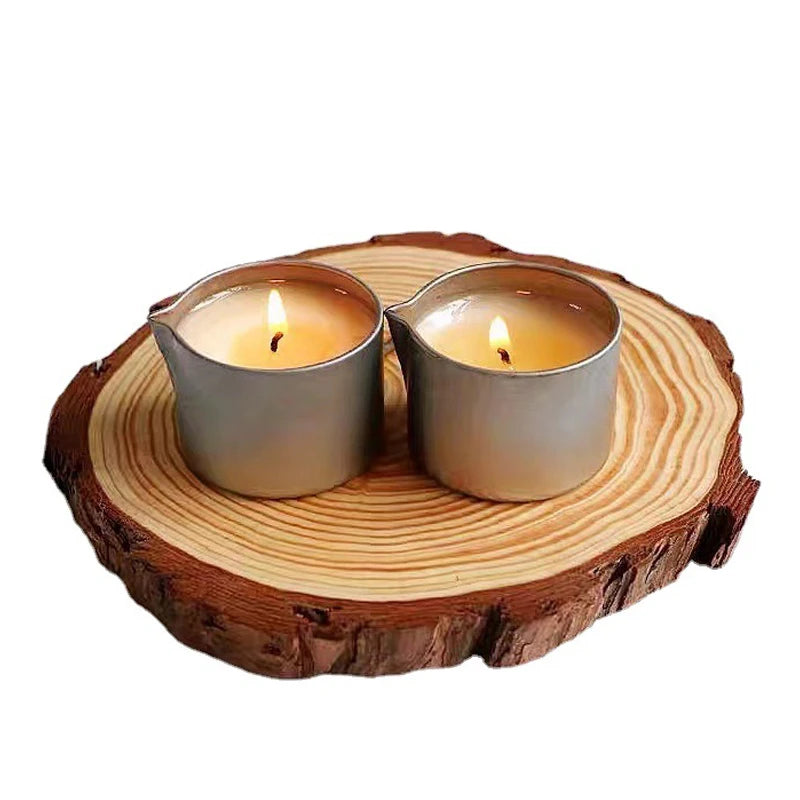 12pcs Tinplate Candle Jar With a Handy Spout Aromatherapy Massage Cream