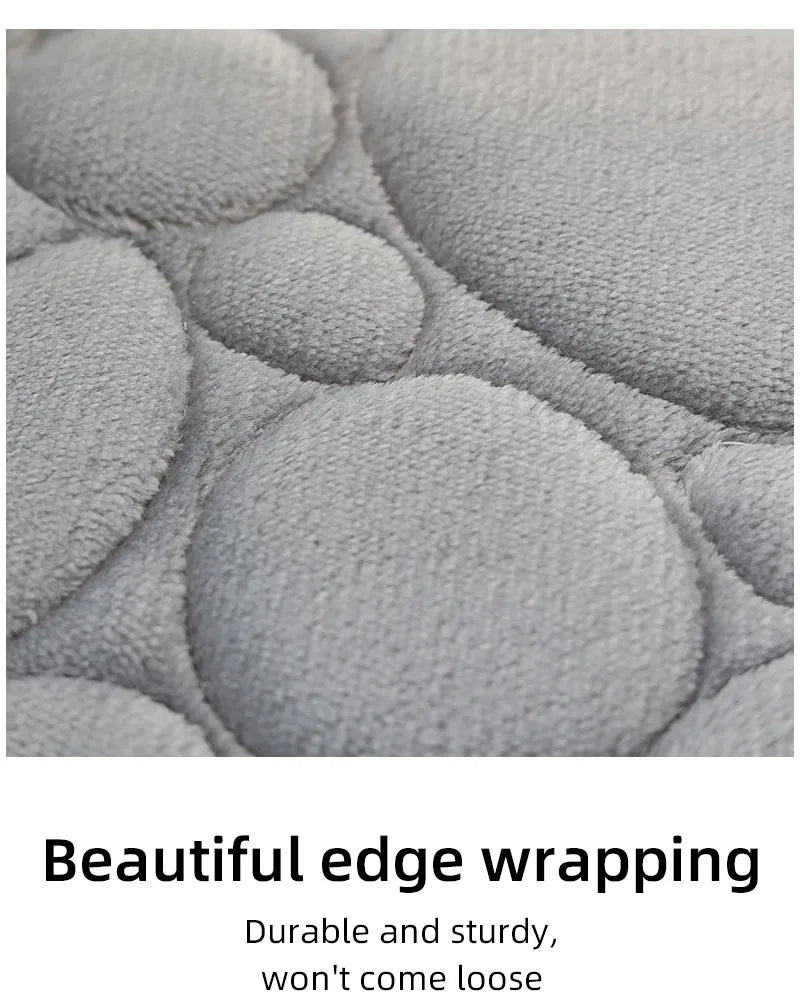 Stone Pattern Bathroom Mat Set