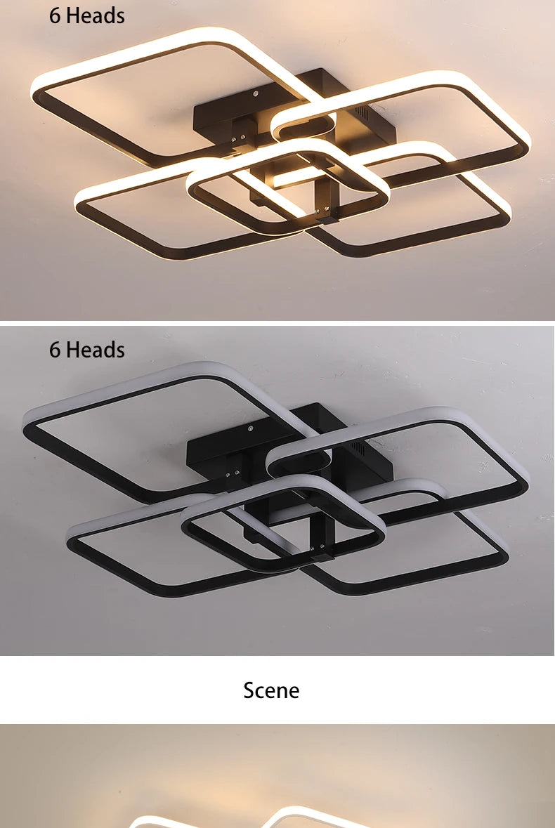 Black and White Modern Ceiling Chandelier