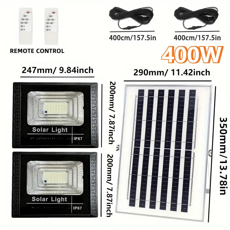 400W Solar Two-Head Flood Light