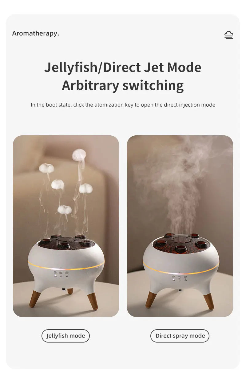 Dynamic Jellyfish Air Humidifier 250ml Essential Oil Diffuser Remote