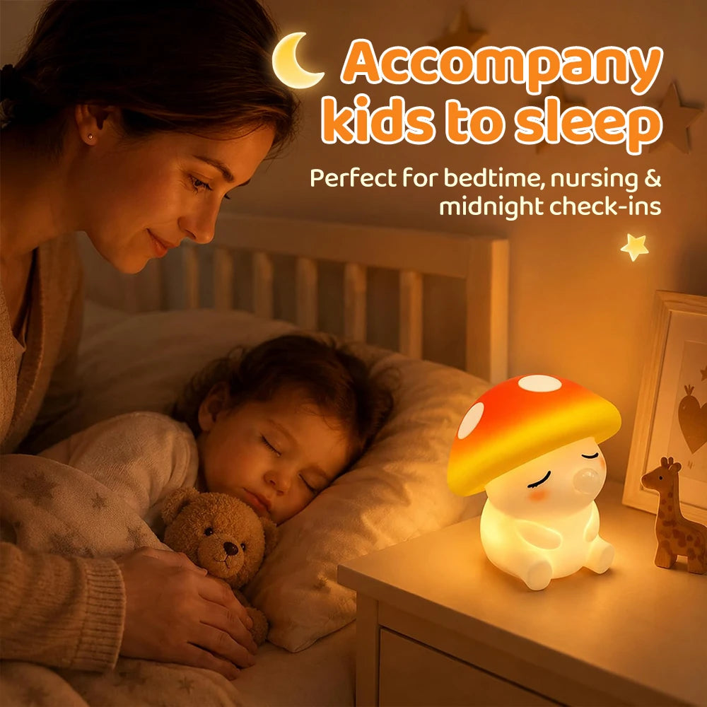 Silicone Tap Control Mushroom Light