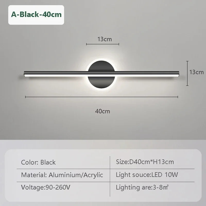 Black Gold Mirror Front Light