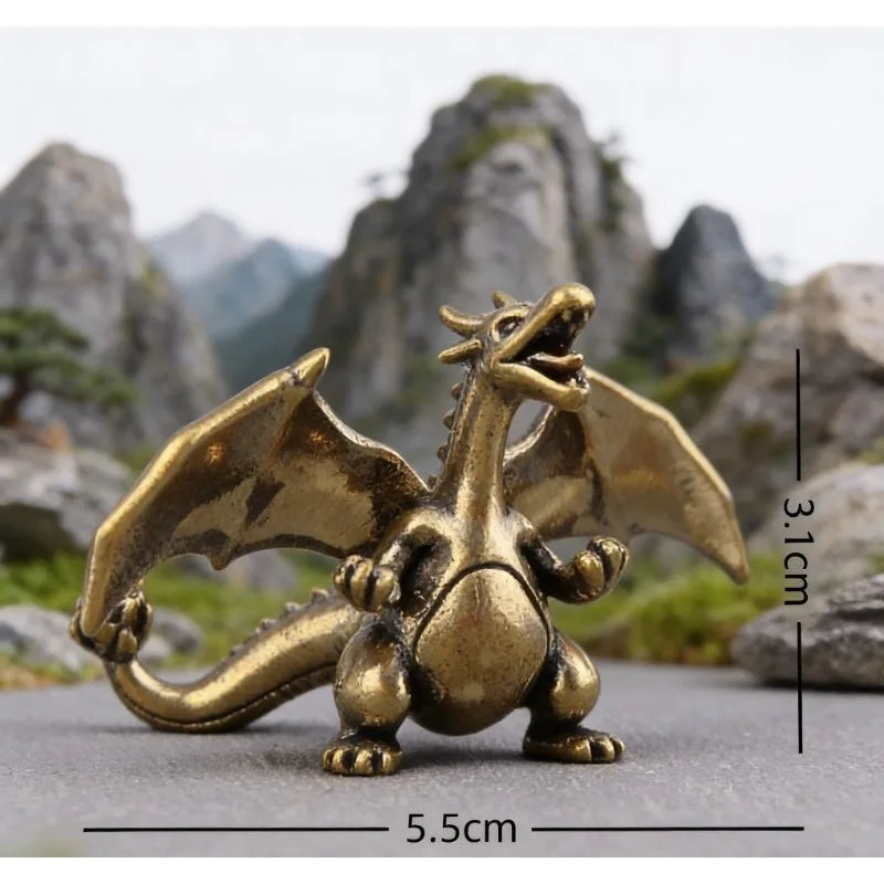 Brass Roaring Dragon Figurine