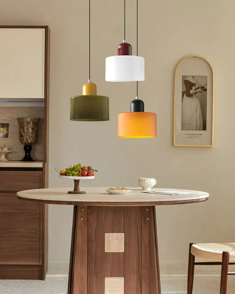 Vintage Stained Glass Chandelier for Bedside and Dining