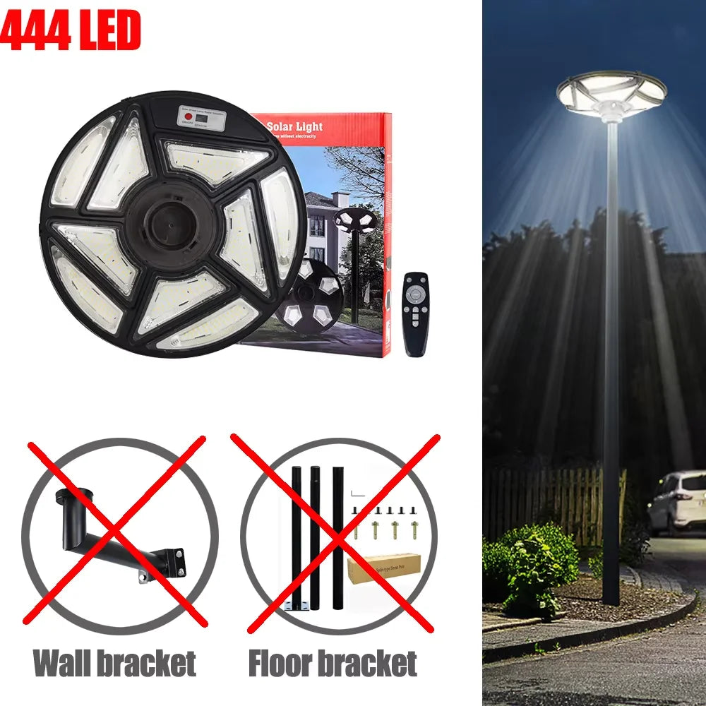 Solar Lamp Post Light with 78" Tall Pole, Removable, Dusk to Dawn