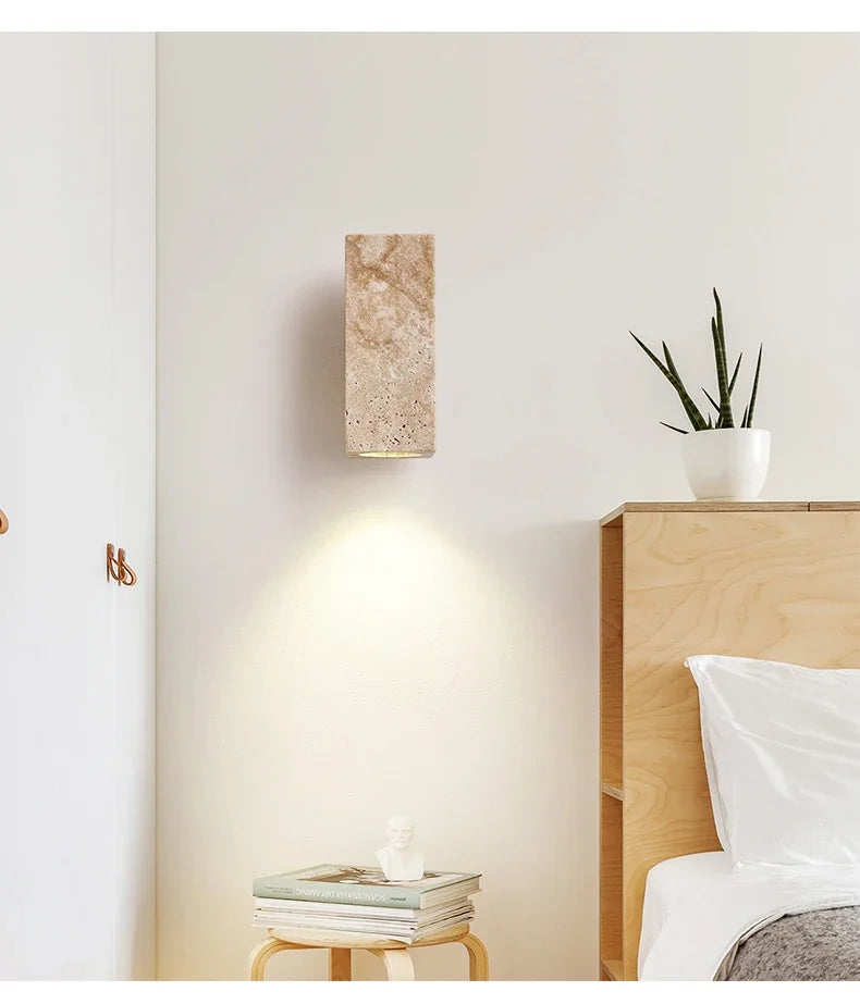 Travertine Wabi Sabi Wall Lamp