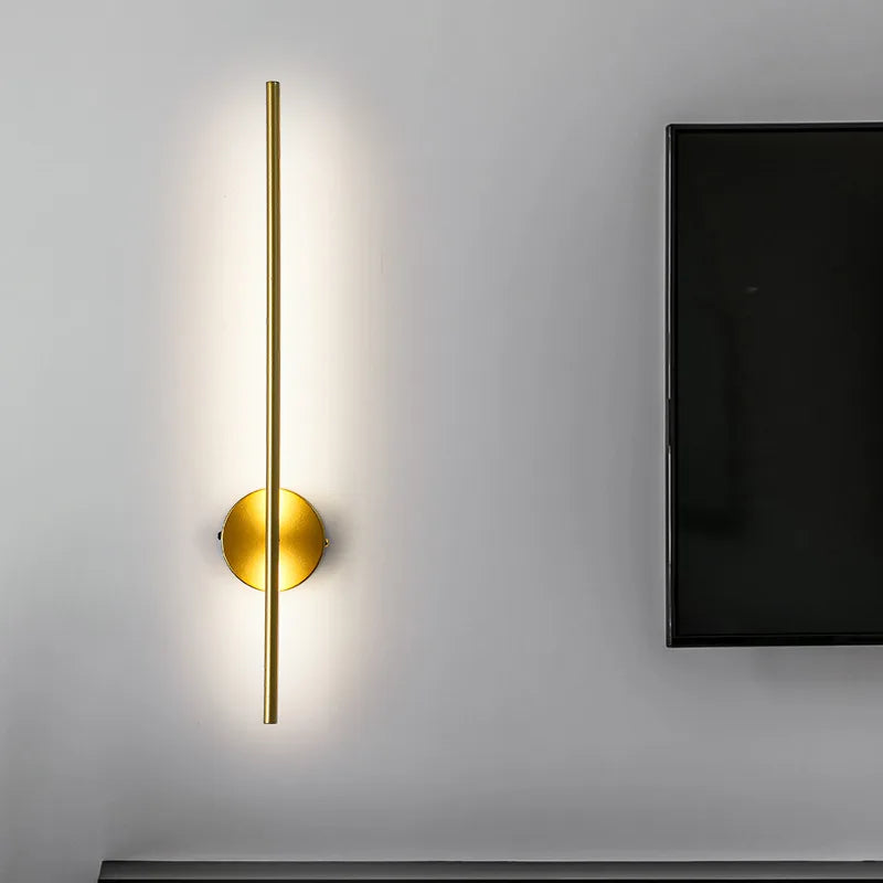 Magnetic Rechargeable Black Gold Wall Lamp
