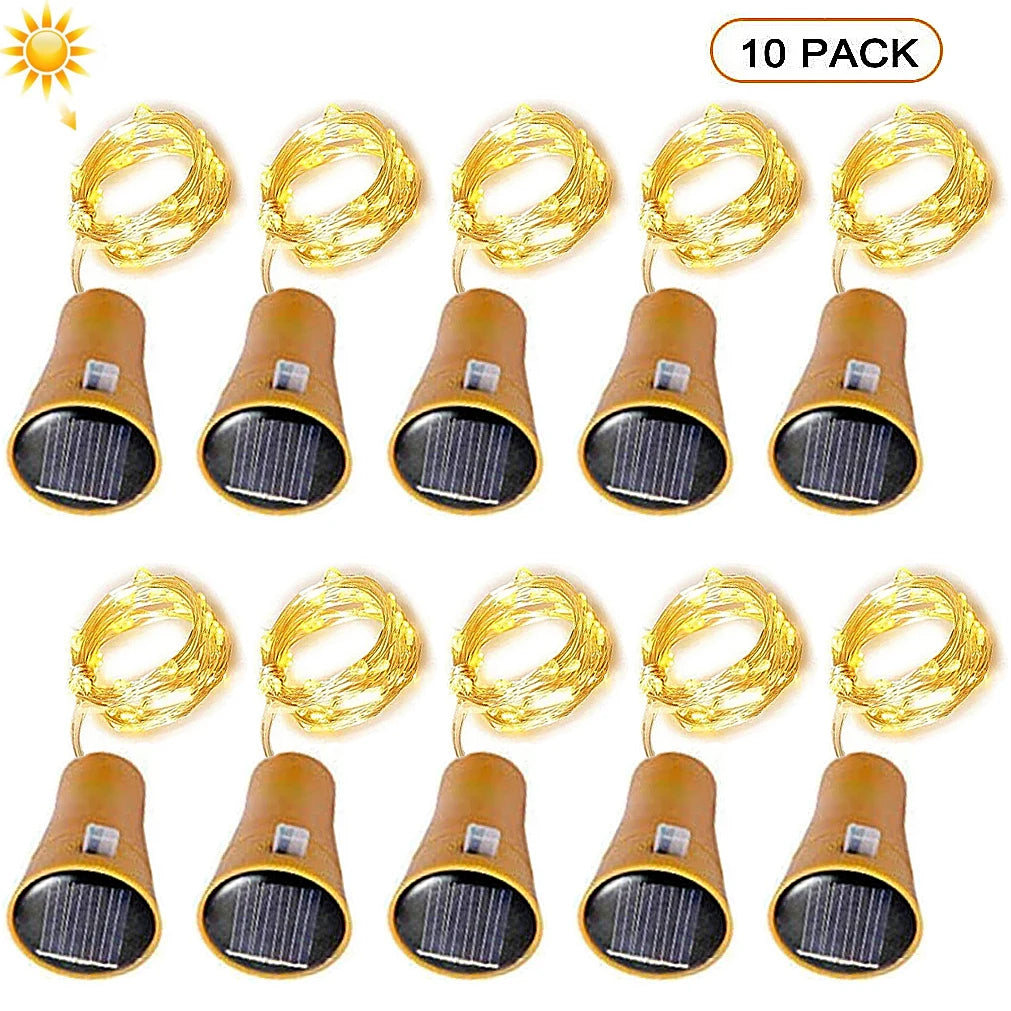 Solar Wine Bottle Cork Fairy Lights