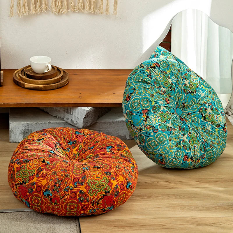 Boho Velvet Tufted Floor Cushion