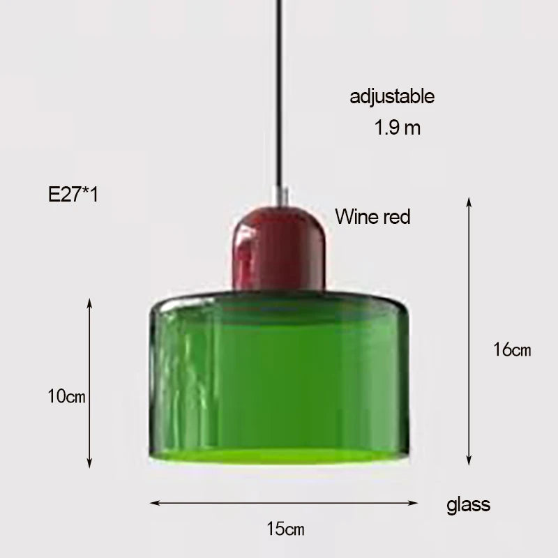 Two Tone Glass Pendant Light