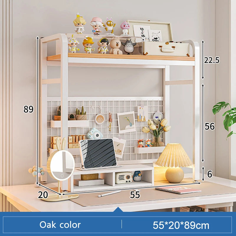 Grid Bookshelf Desktop Storage Rack