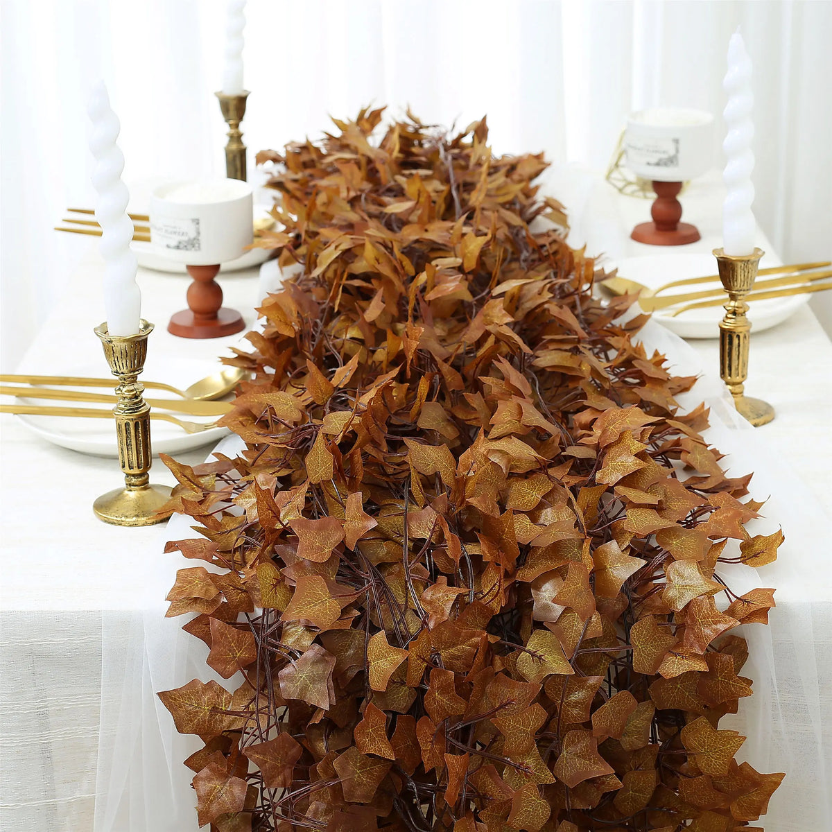 Artificial Maple Leaf Garland, Set of 12