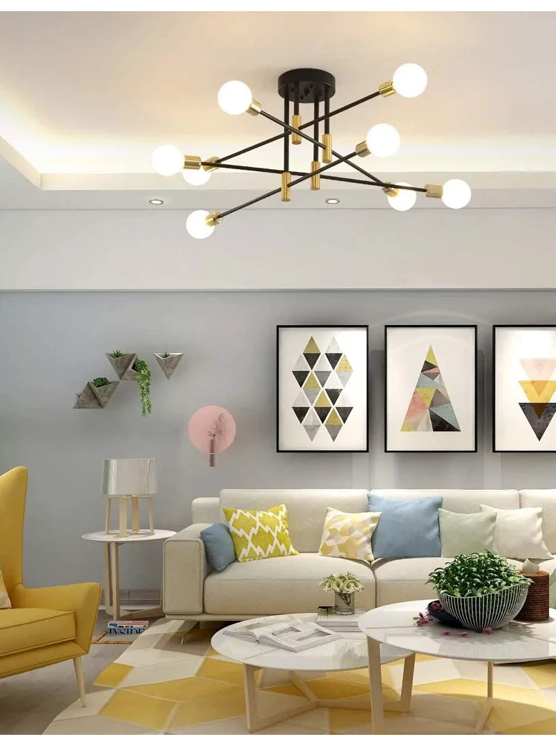 Retro Industrial Iron Ceiling Chandelier