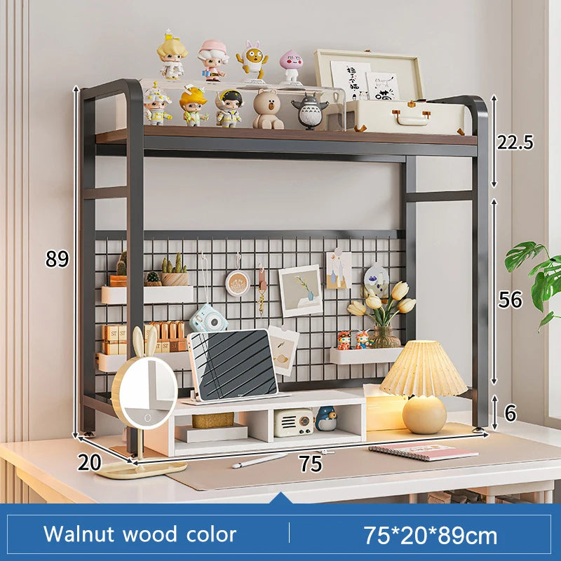 Grid Bookshelf Desktop Storage Rack