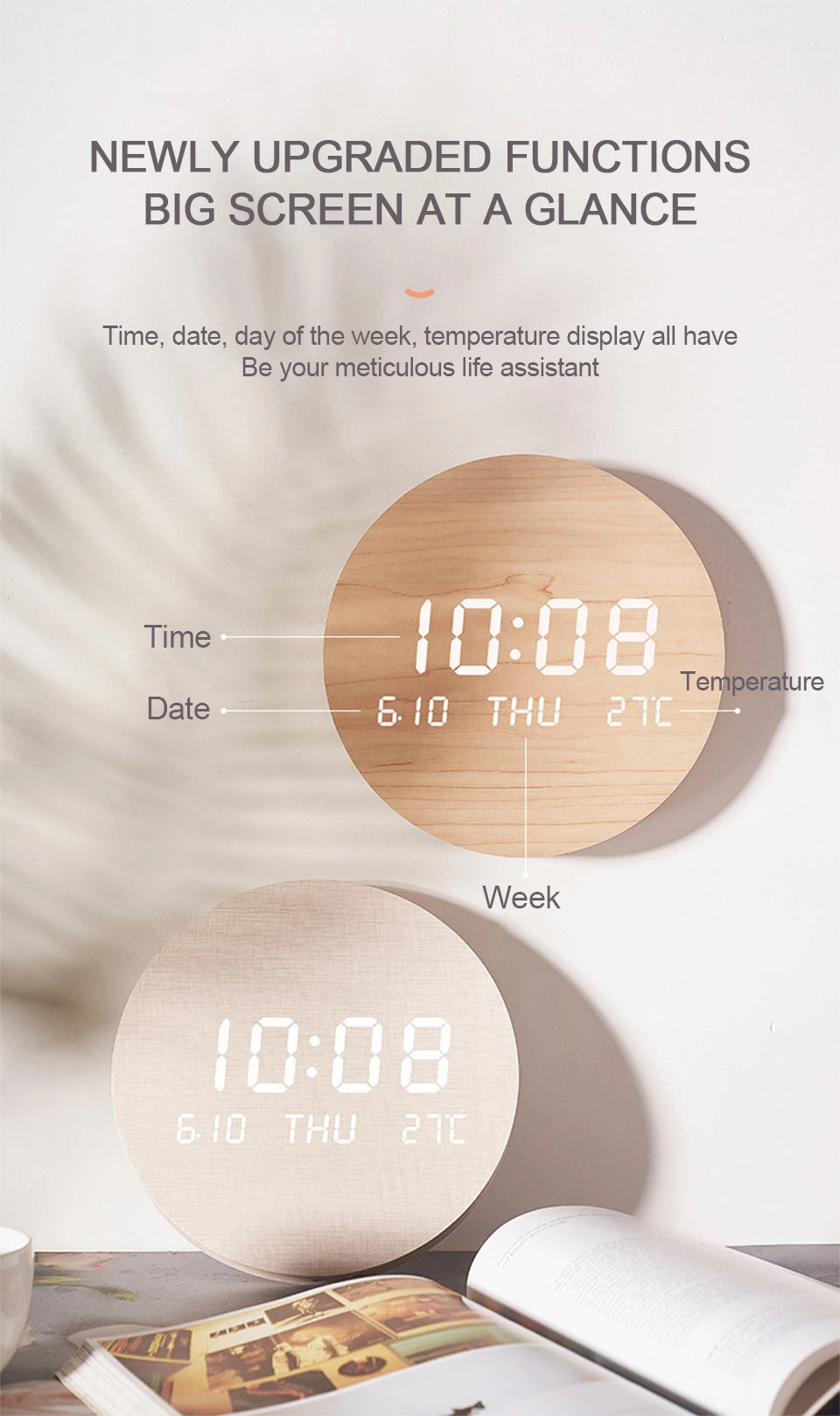 LED Digital Multifunction Wall Clock