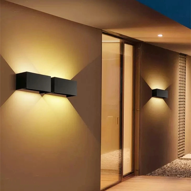 Motion Sensor LED Wall Lamp Outdoor Waterproof IP65 Up Down Sconce