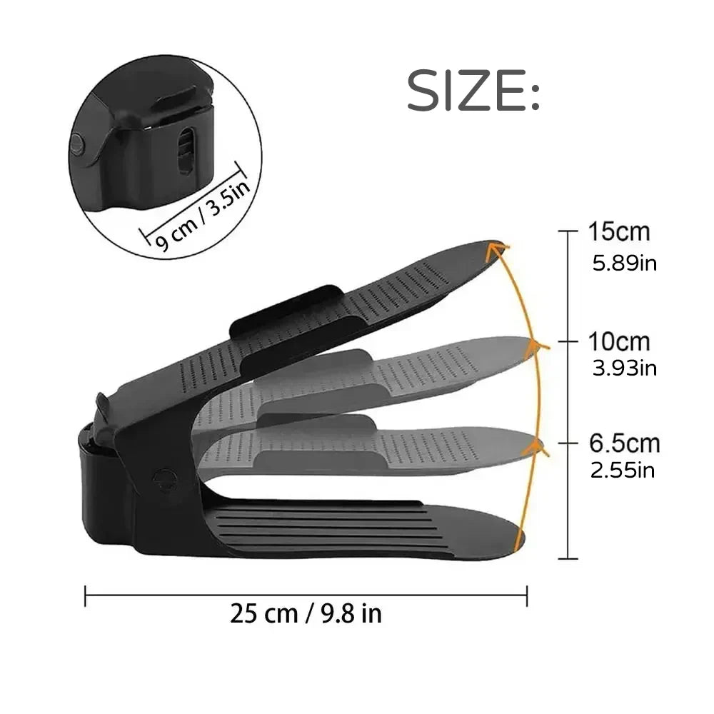 5Pcs Foldable Plastic Shoe Rack Set, Sturdy and Space-Saving, Ideal for Entryways, Closets, and Dorm Rooms