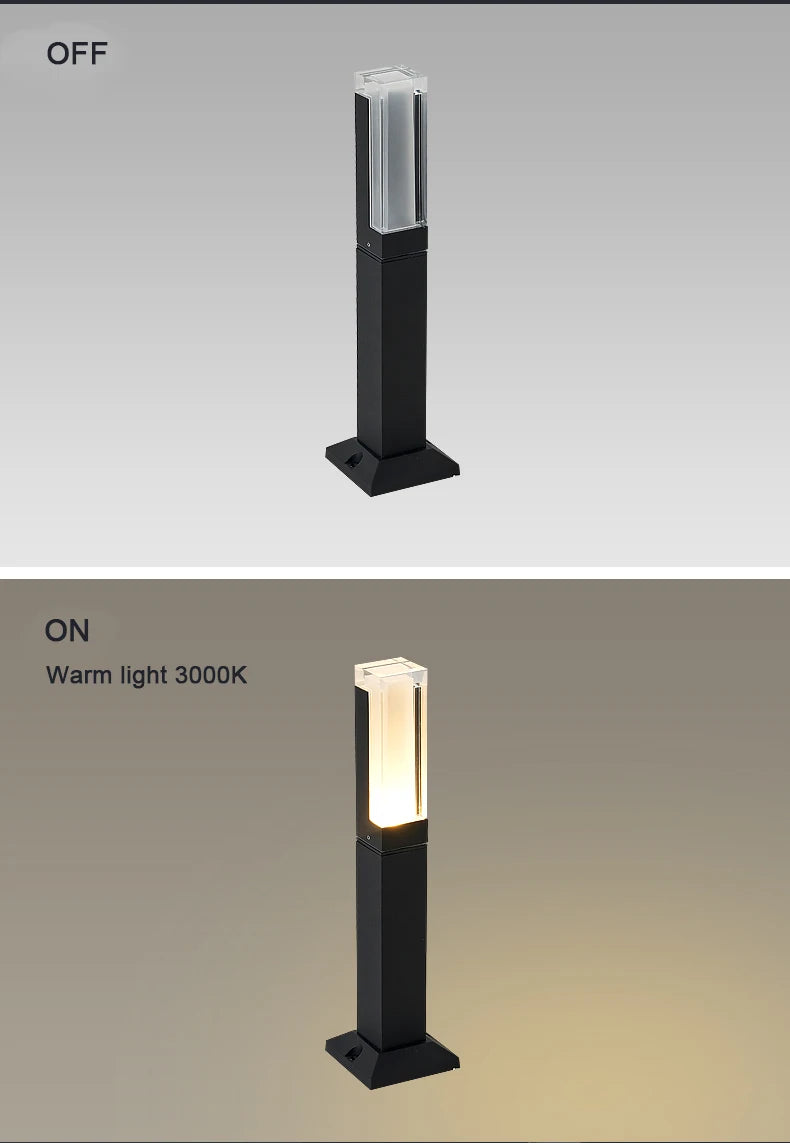 Waterproof IP65 Aluminum LED Lawn Bollard Light
