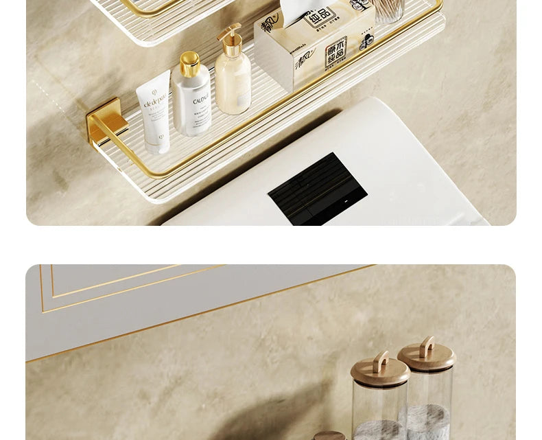 Punch-free Acrylic Bathroom Shelf
