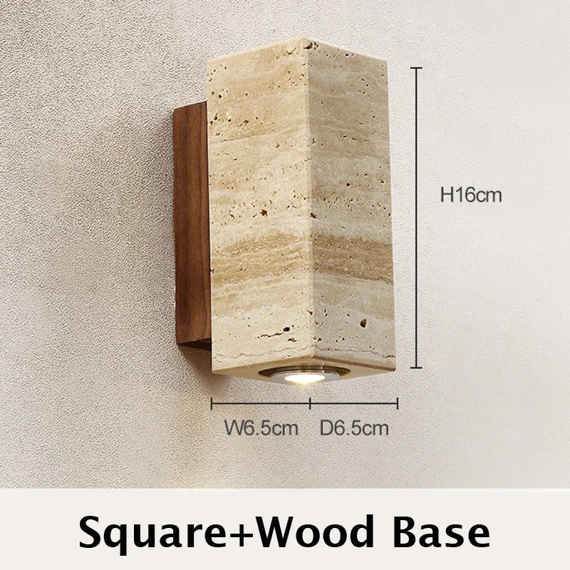Travertine Wabi Sabi Wall Lamp