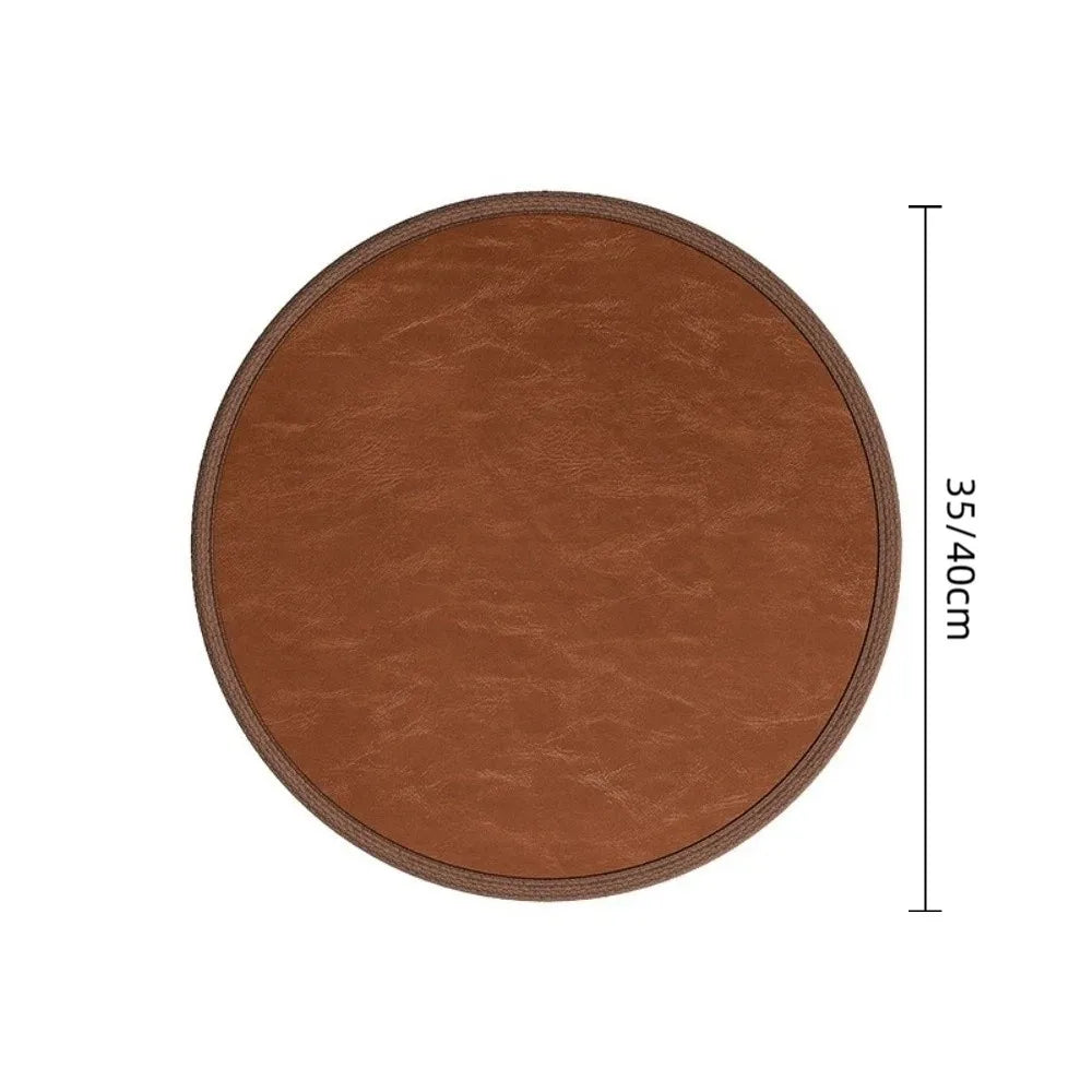 Round Waterproof Leather Seat Pad