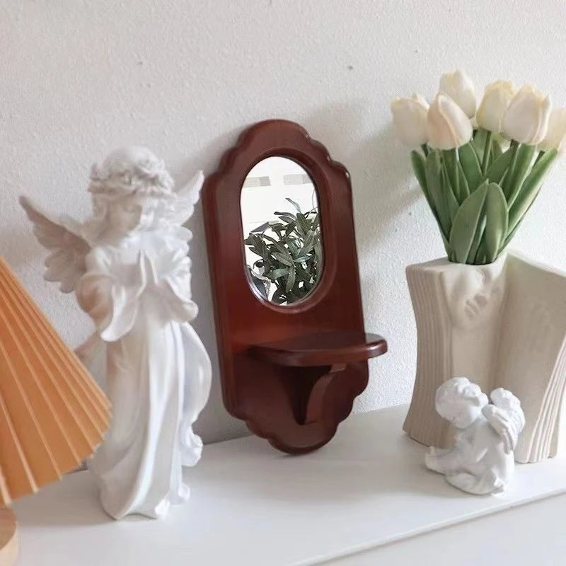 Vintage Solid Wood Wall Mirror