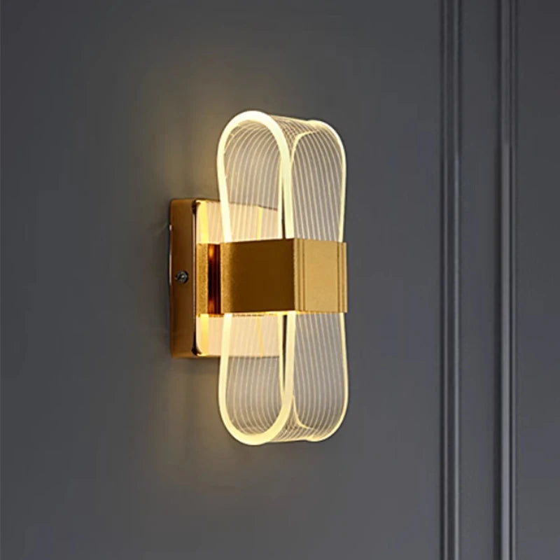 Acrylic Aluminum Bedside Wall Lamp