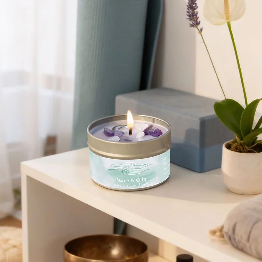 Law of Attraction Peace Ritual Candle, Lavender & Chamomile Aroma