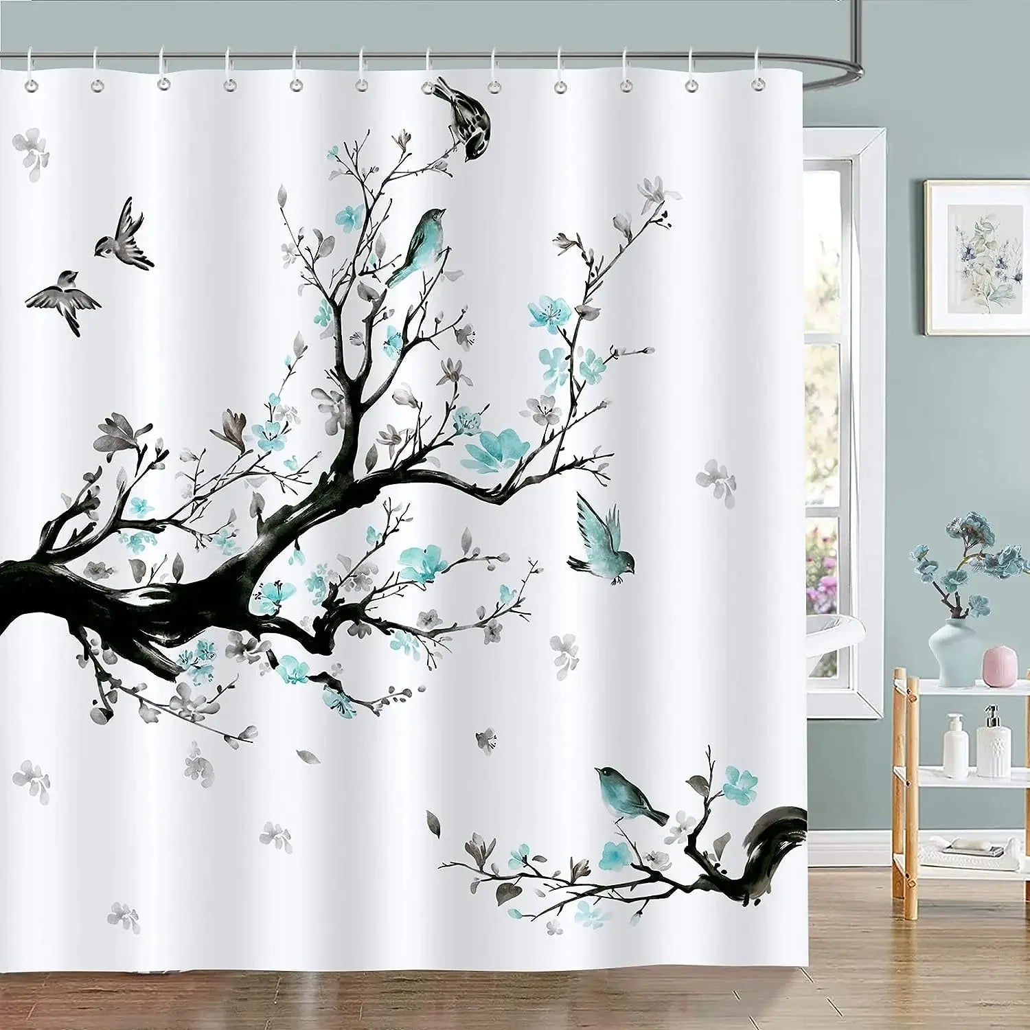 Japanese Sakura Shower Curtain