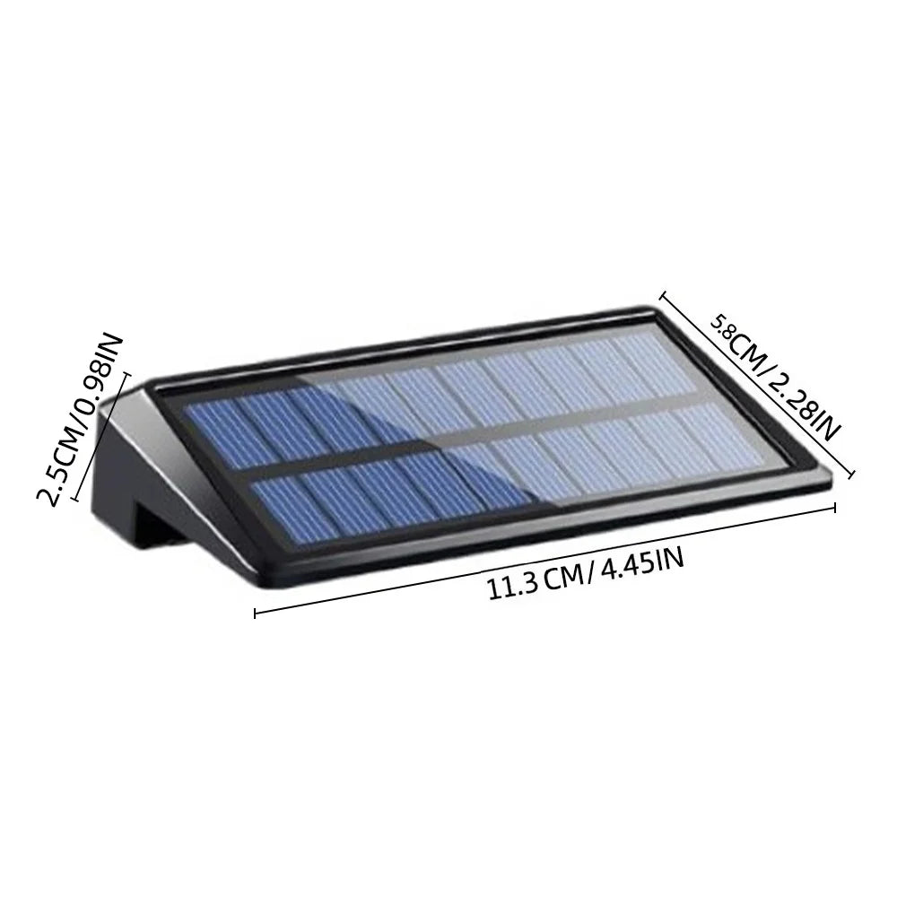2 Pack Solar Wall Lights 4 LED Solar Fence Lights Outdoor Waterproof