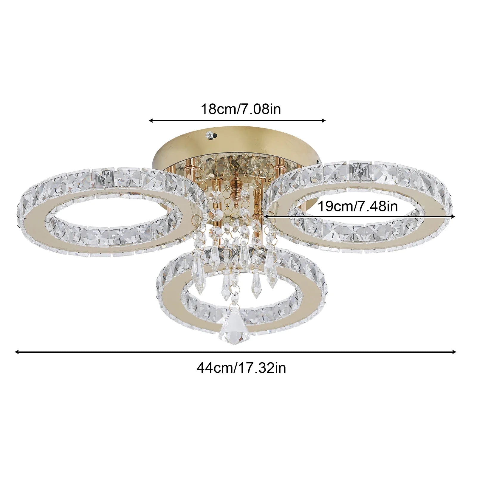 Gold Crystal Ceiling Chandelier