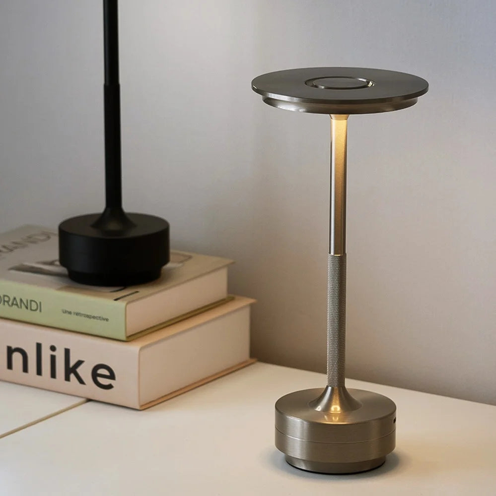 Aluminum Cordless Touch Table Lamp