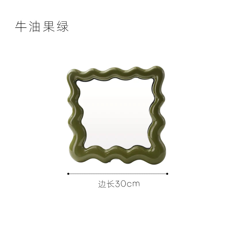 Square Corrugated Vanity Mirror