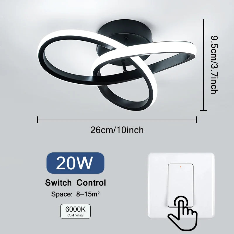 Modern Three Color LED Ceiling Lamp