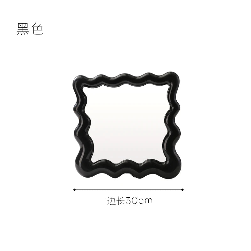 Square Corrugated Vanity Mirror