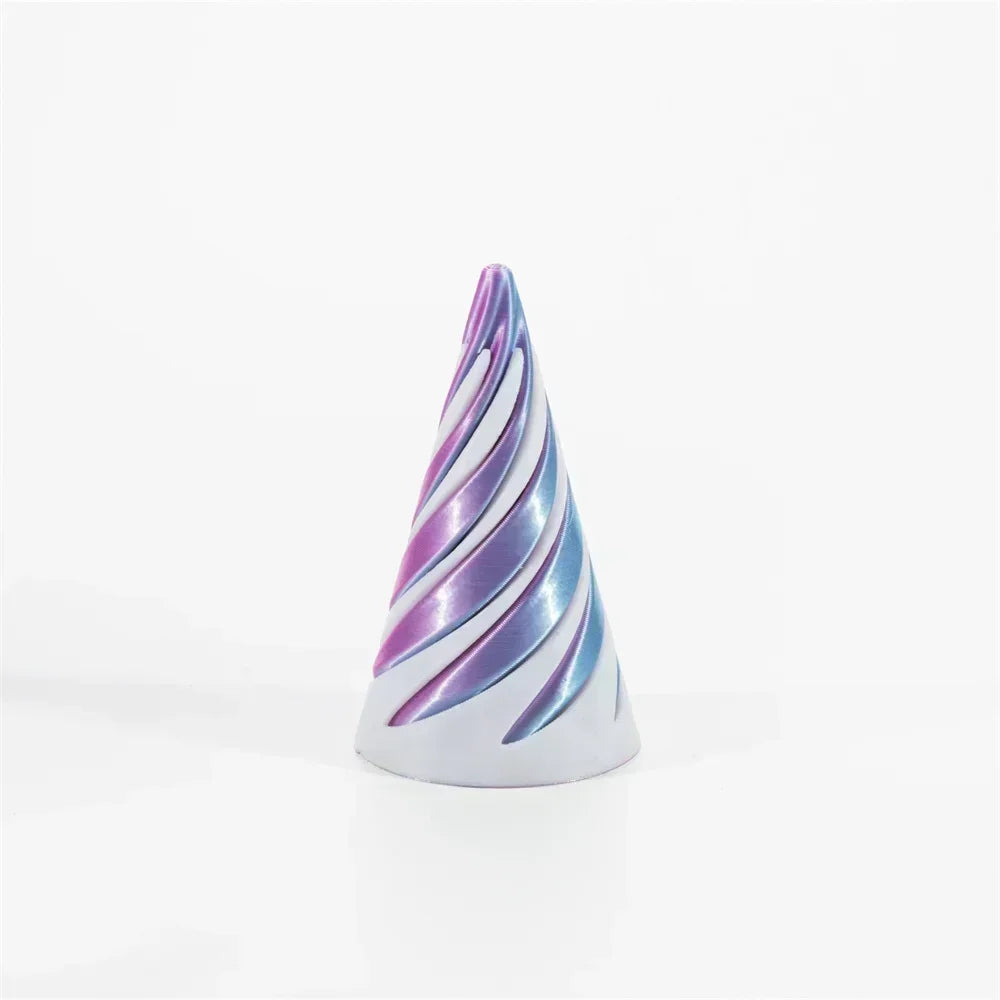 3D Printed Helix Screw Rotating Toys Stress Reducing Tool Pyramid