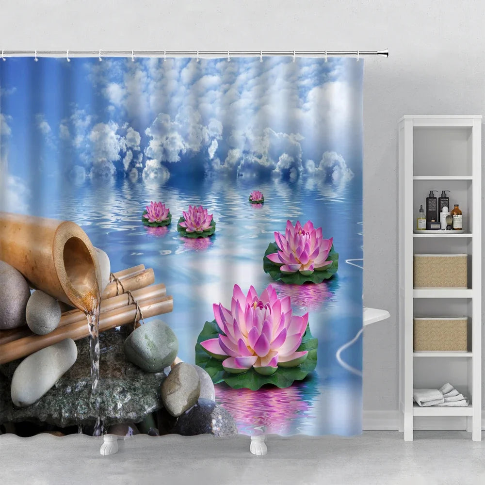 Zen Garden Bamboo Shower Curtain